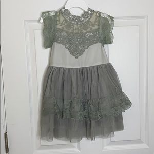 Vintage looking sage green gown